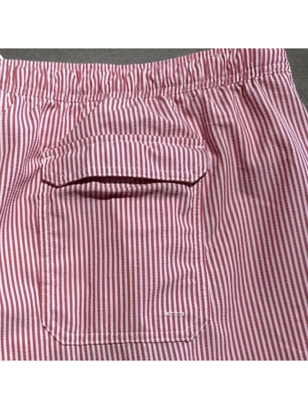 Goodfellow & Co Big and Tall Swim Trunks Red Stripe Seersucker Size 2XL NEW